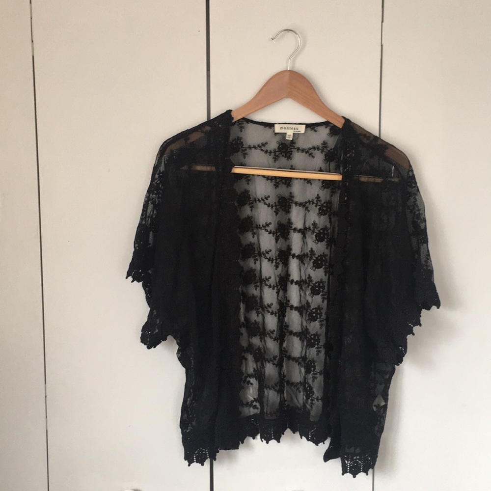 Black Lace Kimono